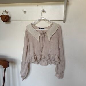 Zara Lace Collar Blouse